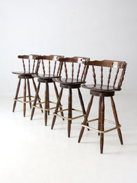 vintage pub style bar stools set of 4
