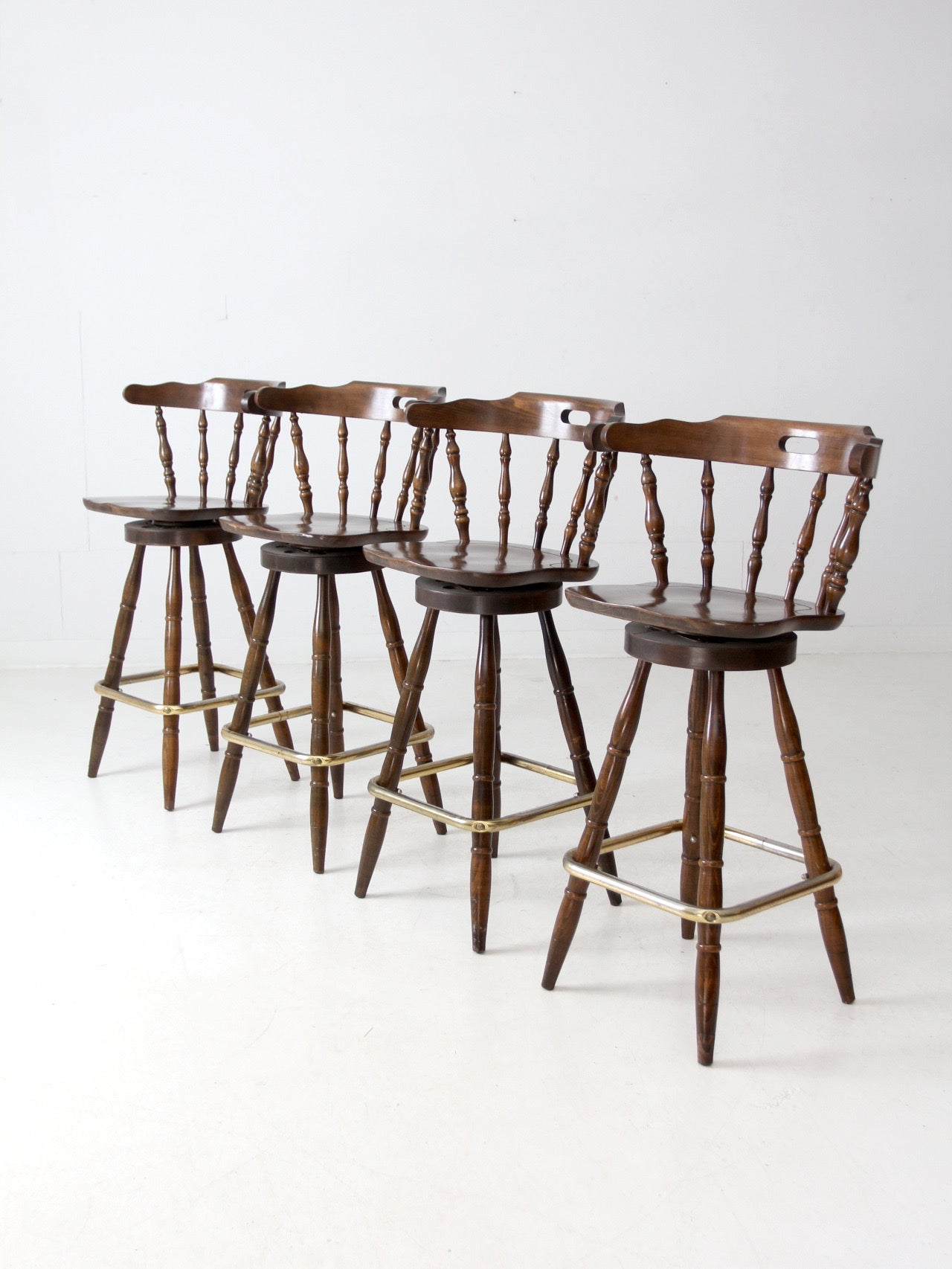 vintage pub style bar stools set of 4