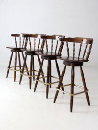 vintage pub style bar stools set of 4