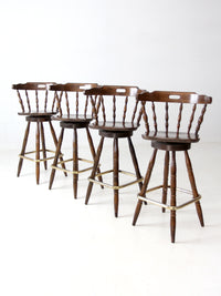 vintage pub style bar stools set of 4