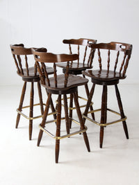 vintage pub style bar stools set of 4