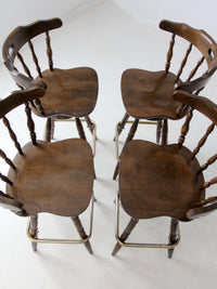 vintage pub style bar stools set of 4