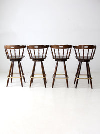 vintage pub style bar stools set of 4