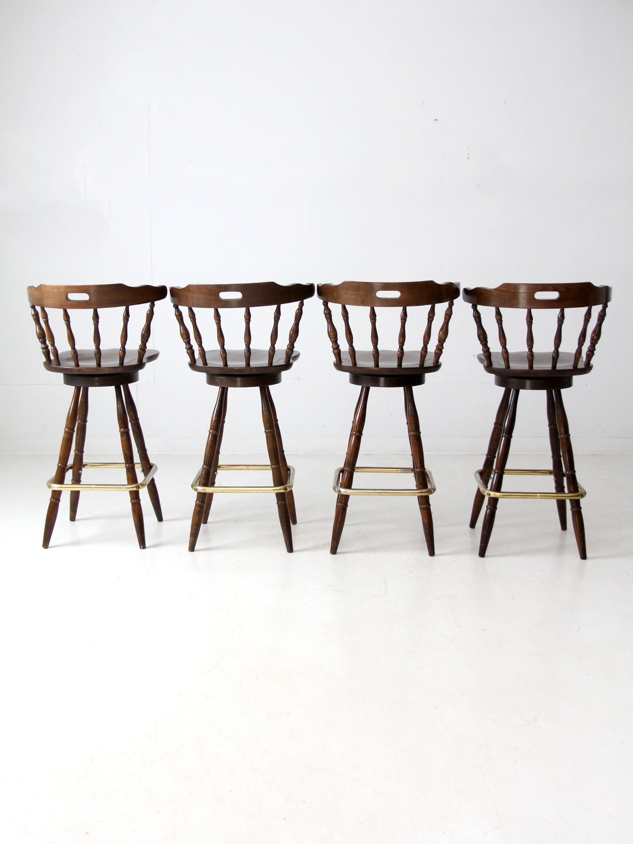 vintage pub style bar stools set of 4