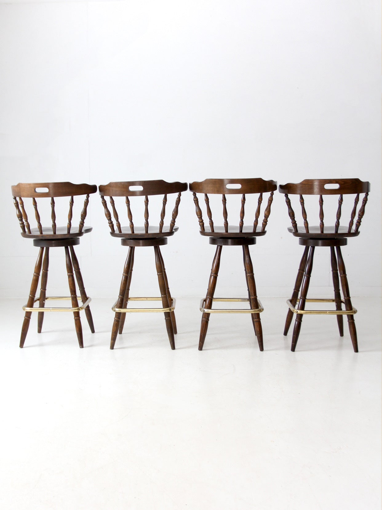 vintage pub style bar stools set of 4