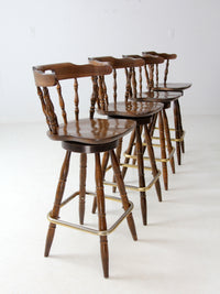 vintage pub style bar stools set of 4