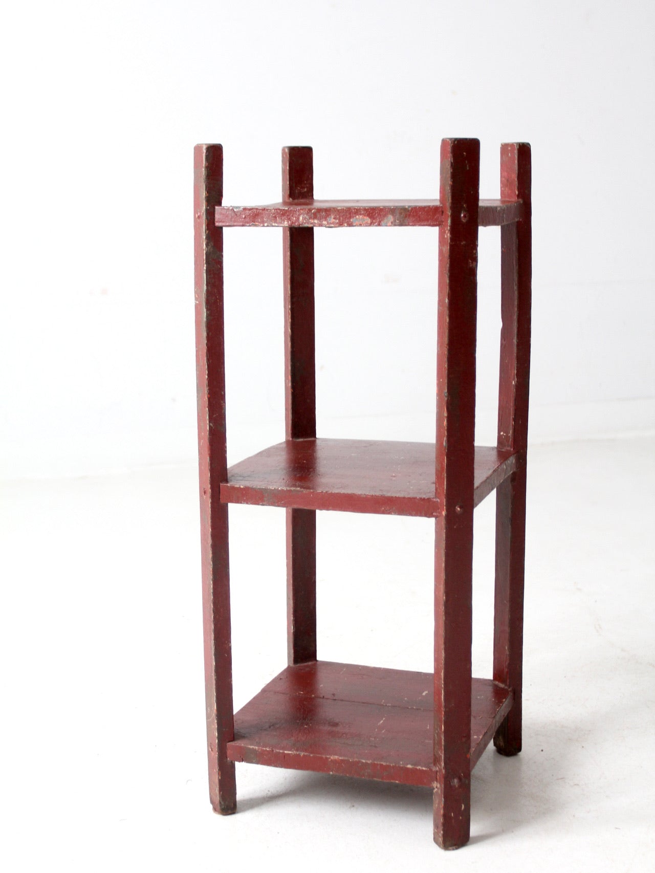 antique painted shelf stand