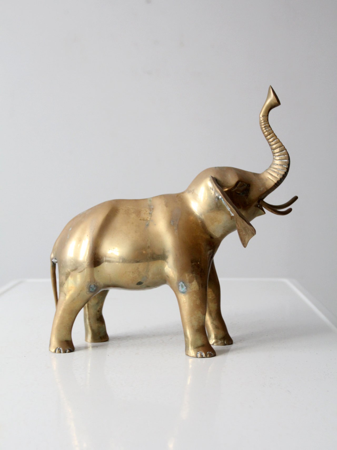 vintage brass elephant