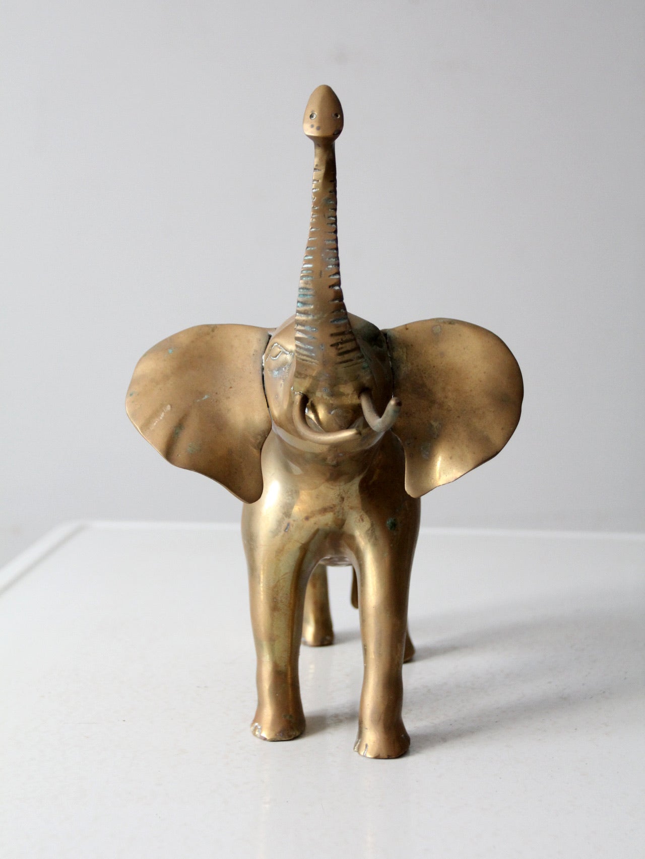 vintage brass elephant
