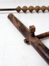 antique primitive t-handle drill set of 3