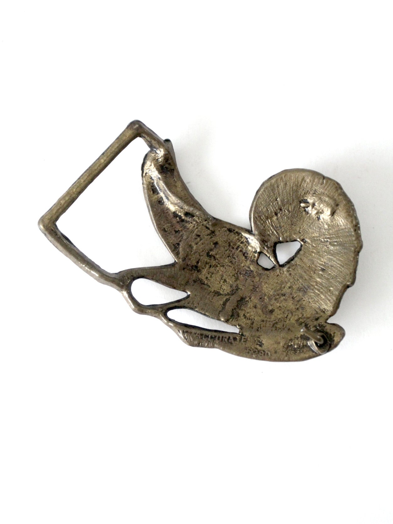vintage 60s bird brass belt buckle