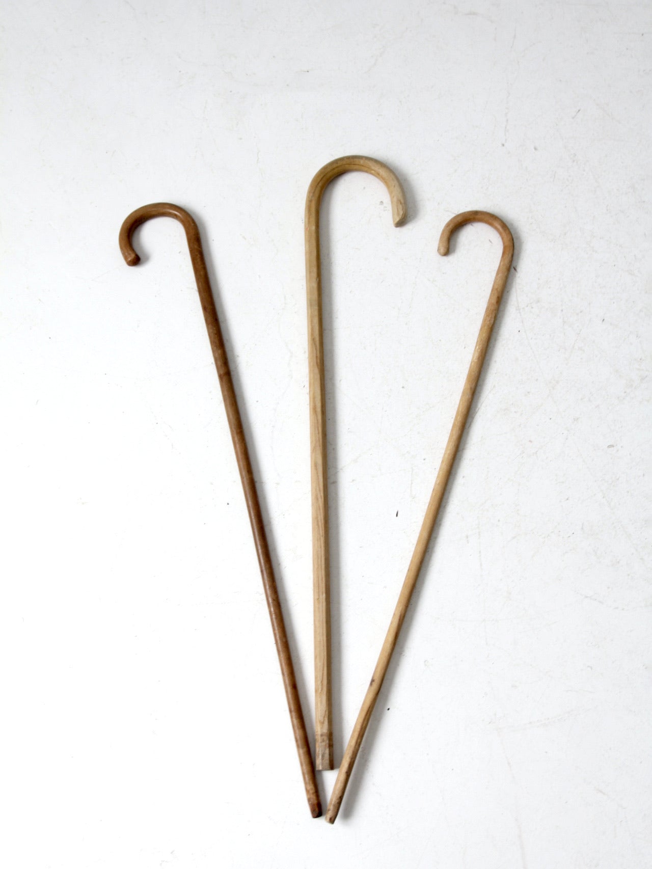 vintage wood canes set of 3