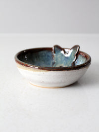 vintage studio pottery butterfly bowl