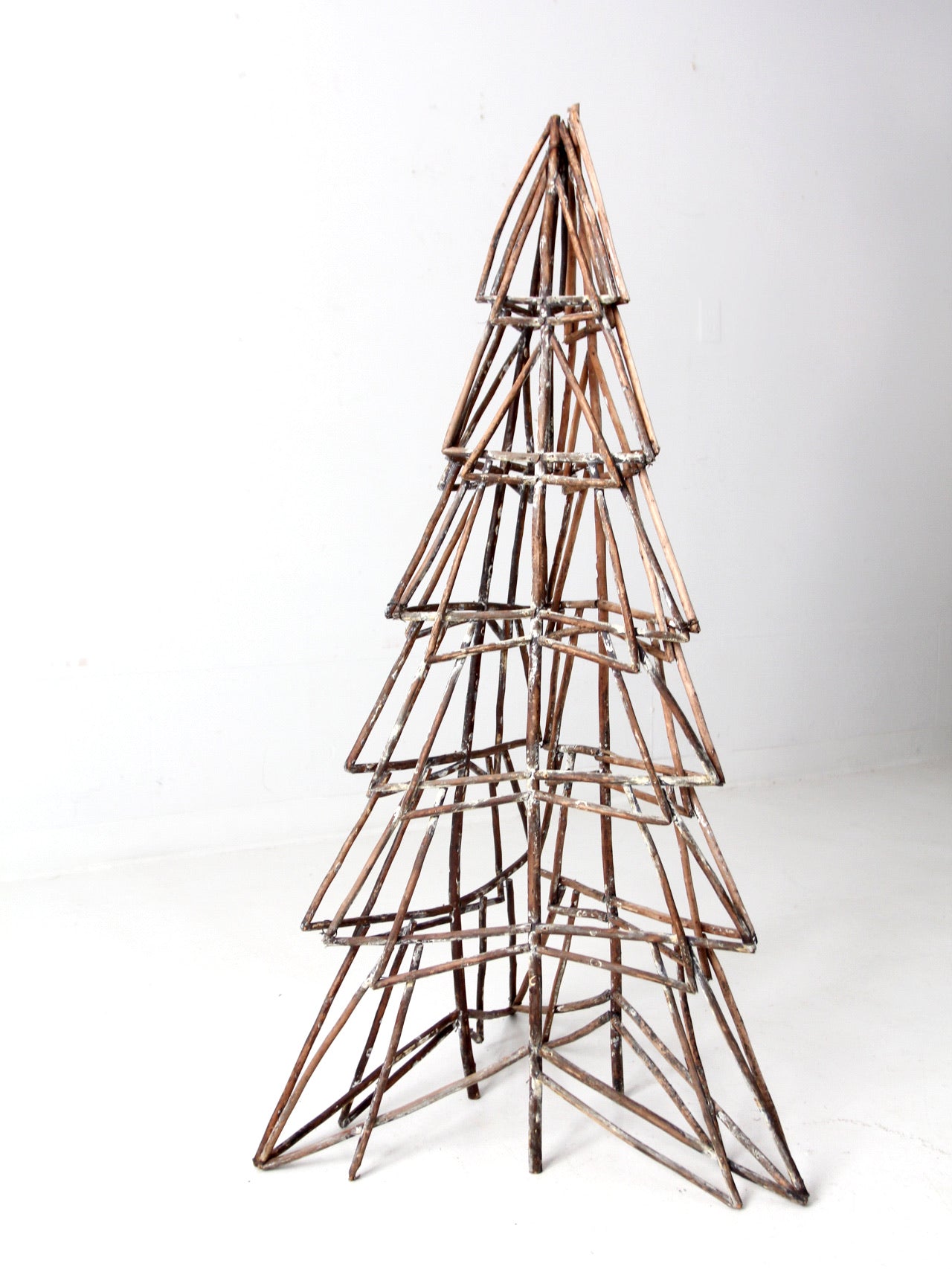 vintage rustic Christmas Twig art tree