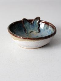 vintage studio pottery butterfly bowl