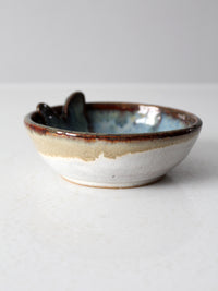 vintage studio pottery butterfly bowl