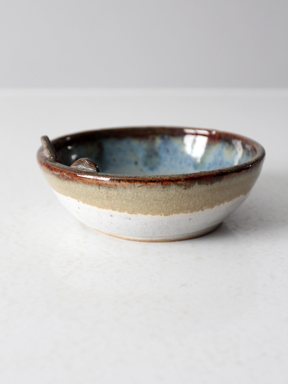 vintage studio pottery butterfly bowl