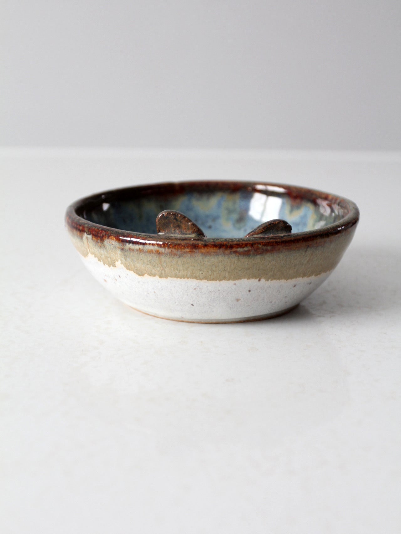 vintage studio pottery butterfly bowl