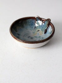 vintage studio pottery butterfly bowl