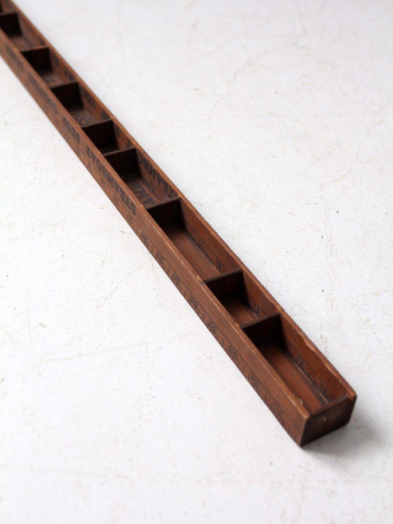 vintage yardstick desk organizer