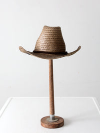 vintage western straw cowboy hat