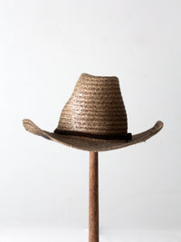 vintage western straw cowboy hat