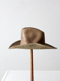 vintage western straw cowboy hat