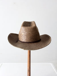 vintage western straw cowboy hat