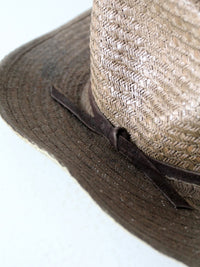 vintage western straw cowboy hat