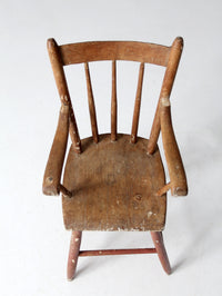 antique child's wooden chair
