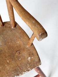 antique child's wooden chair