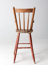 antique child's wooden chair