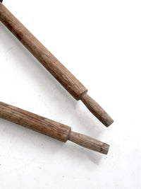vintage wooden oar pair
