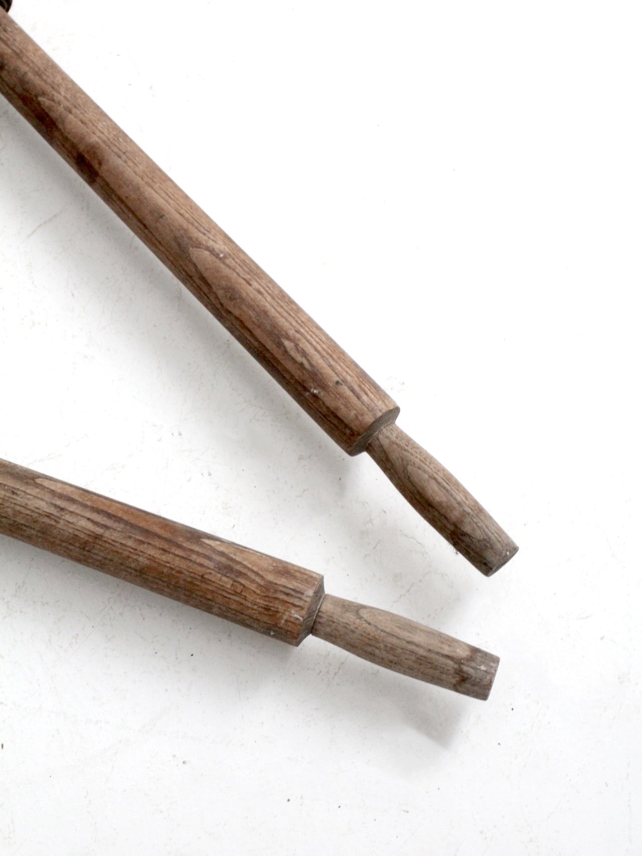 vintage wooden oar pair