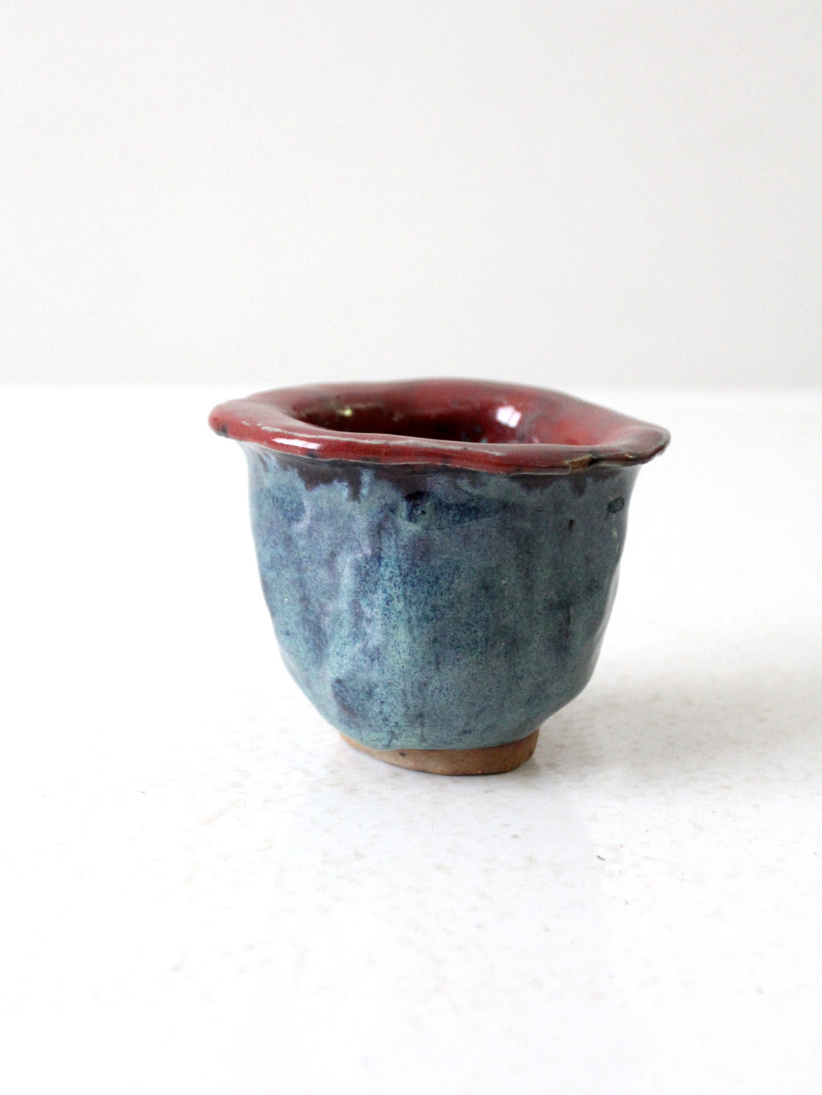 vintage hand formed studio pottery bowl