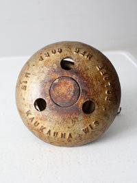 vintage Roloff Mfg cast iron boat anchor