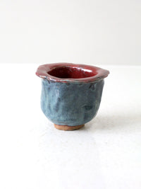 vintage hand formed studio pottery bowl
