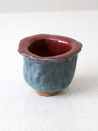 vintage hand formed studio pottery bowl