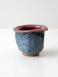 vintage hand formed studio pottery bowl