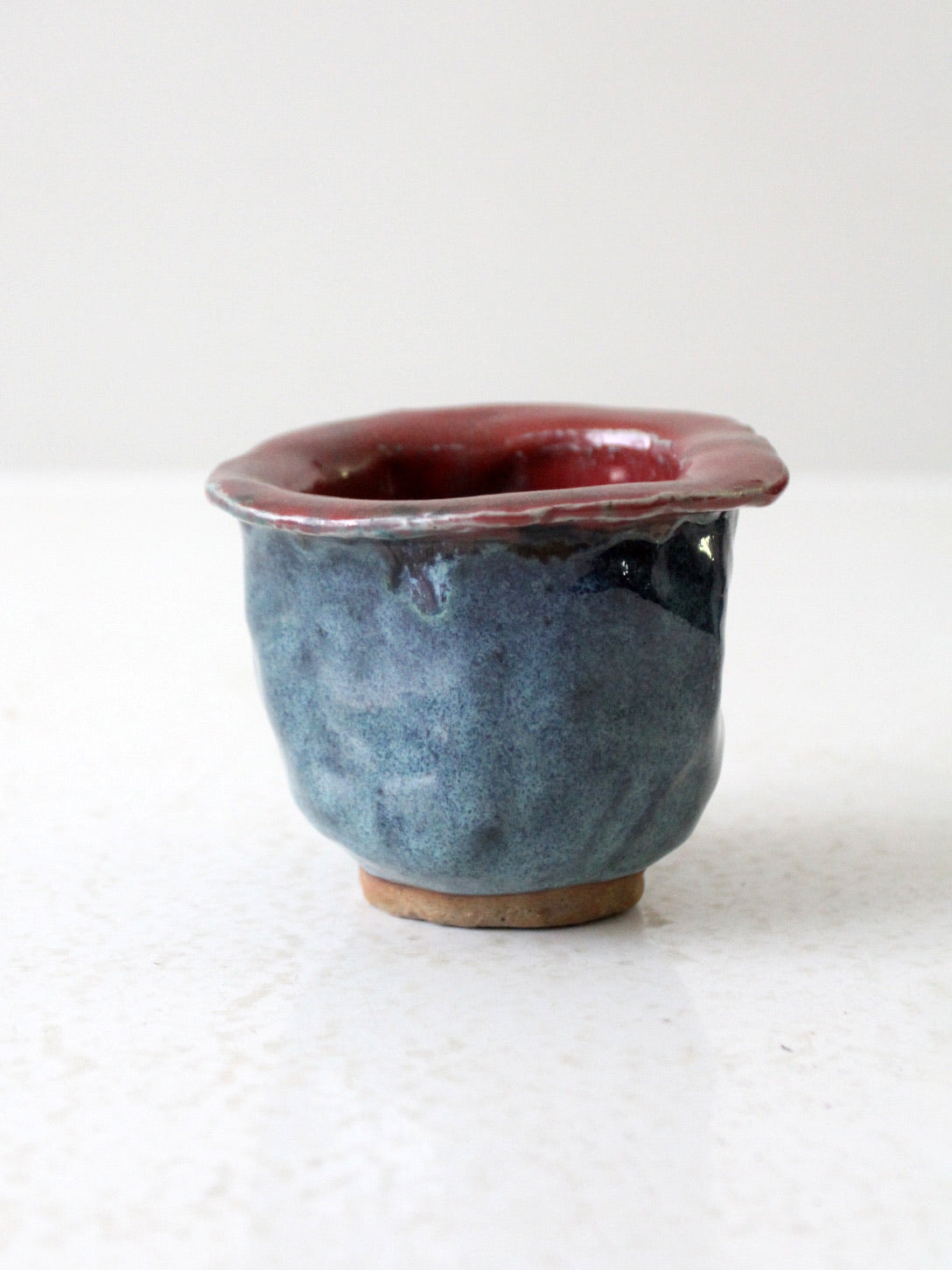 vintage hand formed studio pottery bowl