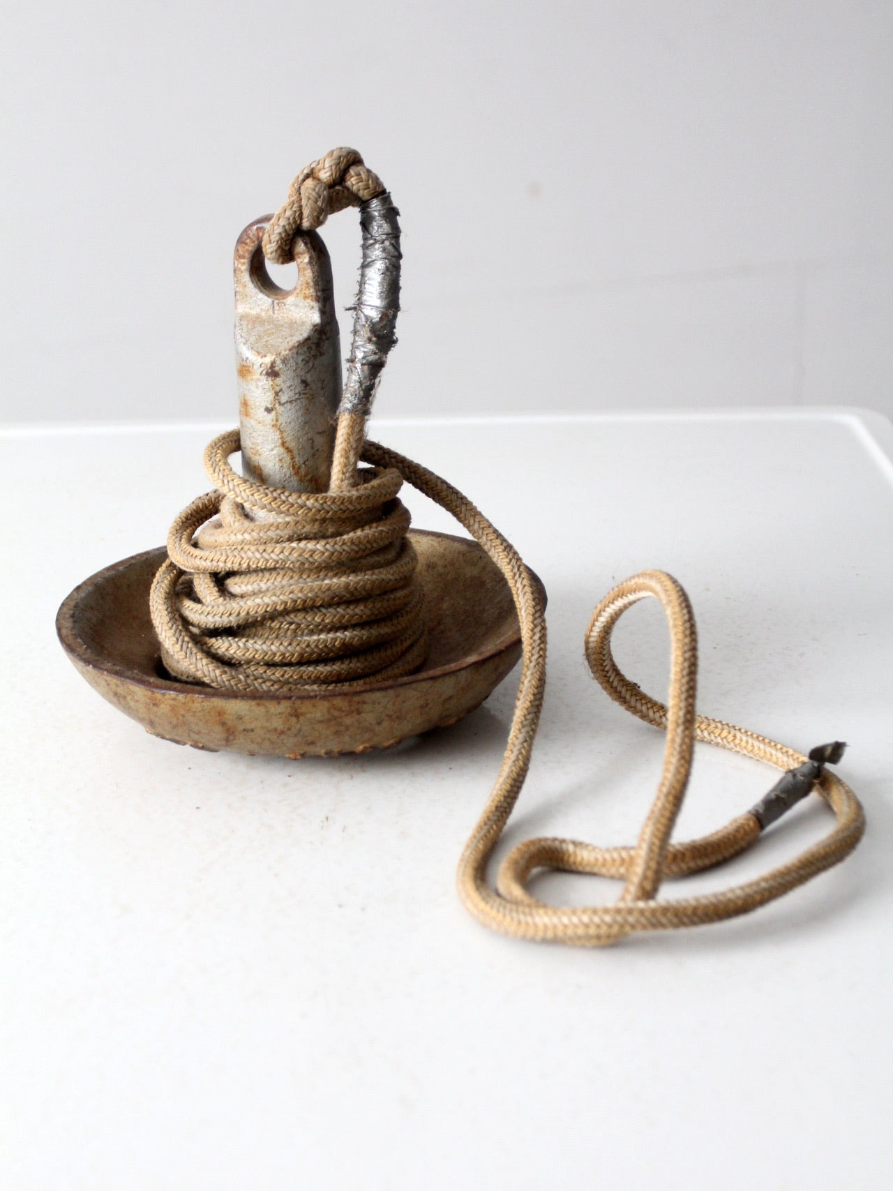 vintage Roloff Mfg cast iron boat anchor