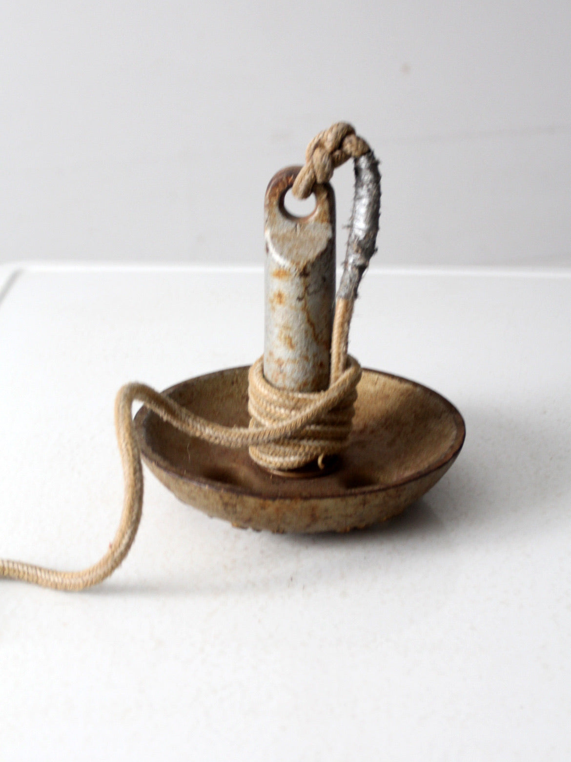 vintage Roloff Mfg cast iron boat anchor