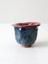 vintage hand formed studio pottery bowl