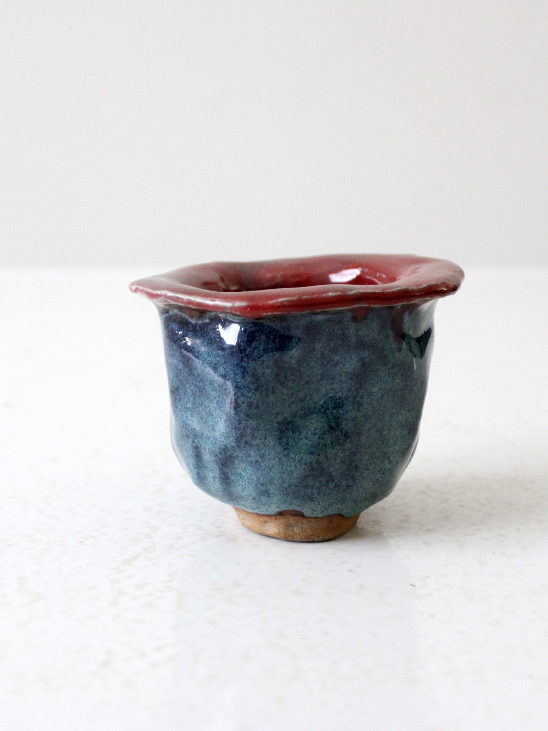 vintage hand formed studio pottery bowl