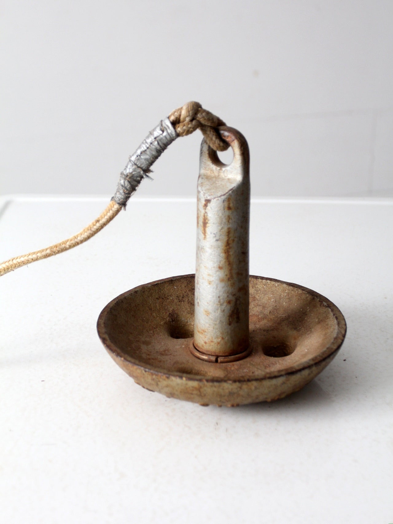 vintage Roloff Mfg cast iron boat anchor