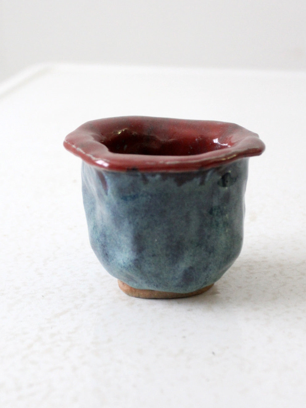 vintage hand formed studio pottery bowl