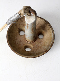 vintage Roloff Mfg cast iron boat anchor