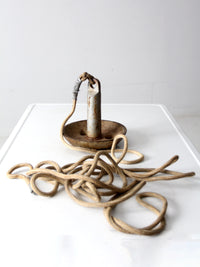 vintage Roloff Mfg cast iron boat anchor