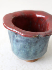 vintage hand formed studio pottery bowl