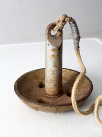 vintage Roloff Mfg cast iron boat anchor